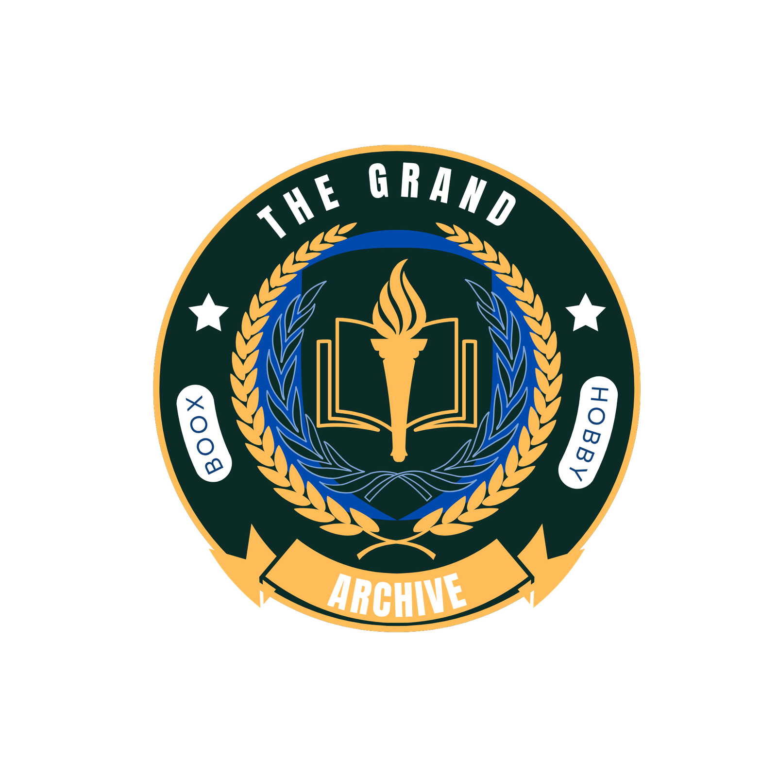 Blue Gold Modern School Class Logo